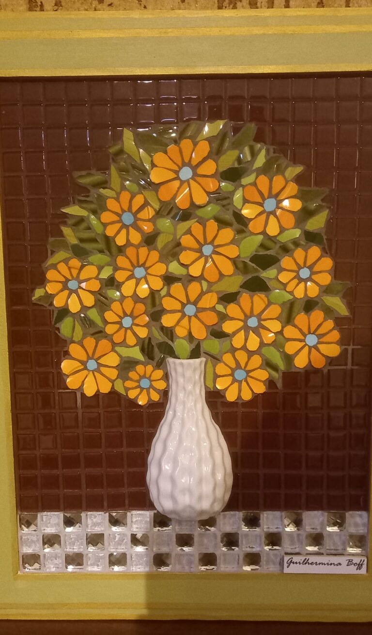 Quadro flores do campo, mosaico em MDF ou madeira, foto 2