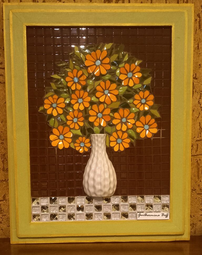 Quadro flores do campo, mosaico em MDF ou madeira, foto 1