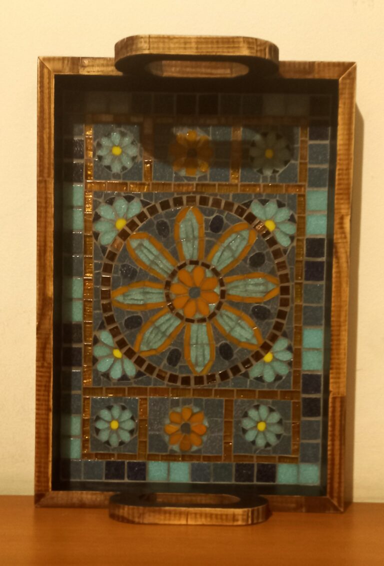 Bandeja em madeira, mosaico em MDF ou madeira, foto 5