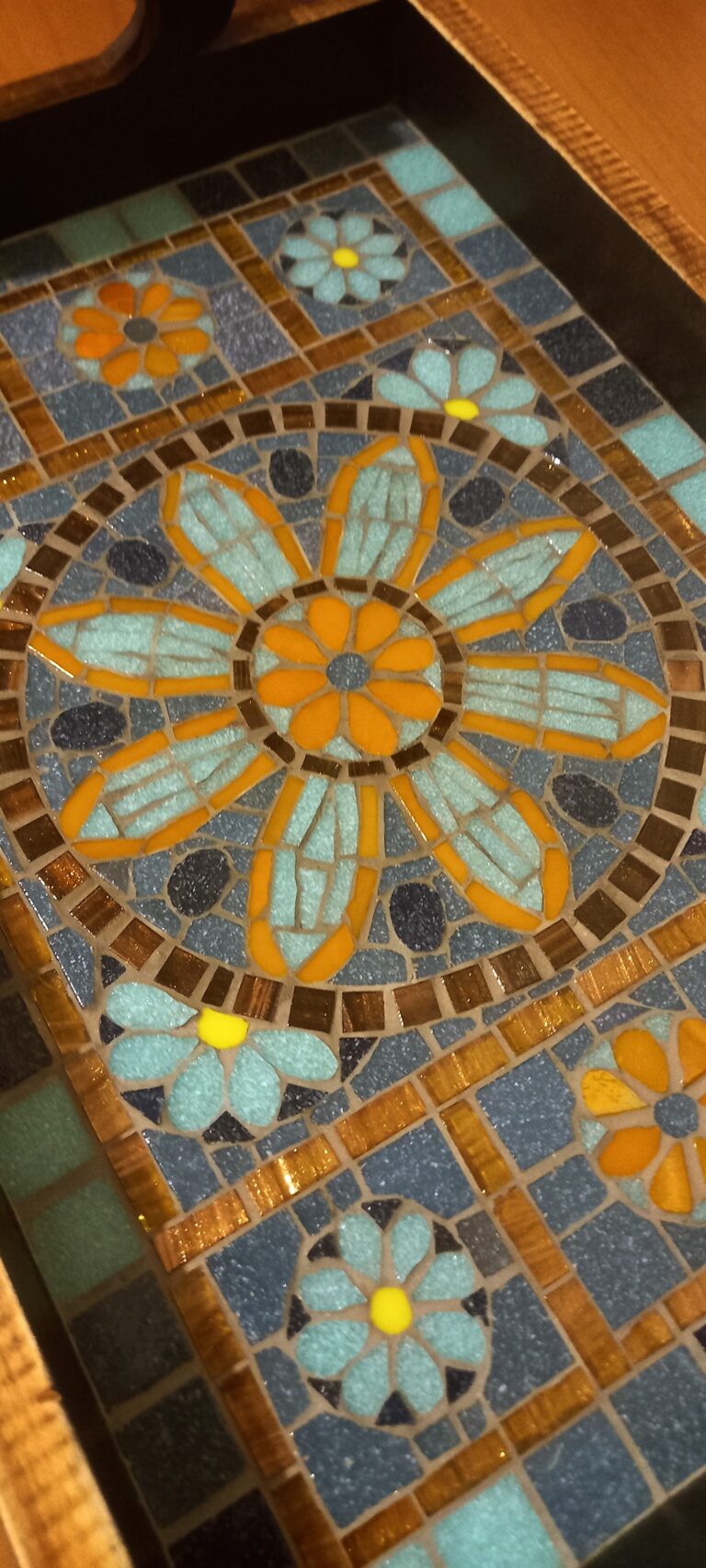 Bandeja em madeira, mosaico em MDF ou madeira, foto 2